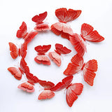 RED 3D Butterfly Wall Decor Stickers