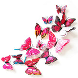 RED 3D Double-Layer Magnetic Butterfly Wall Stickers