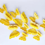 YELLOW 3D Butterfly Wall Decor Stickers