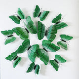 GREEN 3D Butterfly Wall Decor Stickers