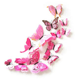 PINK 3D Double-Layer Magnetic Butterfly Wall Stickers