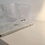 white butterfly clear phone case