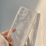 white butterfly phone case in silicone