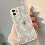 white butterfly phone case for women