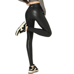 High-Waisted Leather Butterfly Pants for women