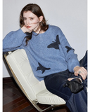 Jacquard Butterfly Knit Sweater