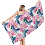 Light Sky Blue Butterfly Towel