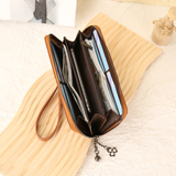 Long Wallet with Blue Cuban Crescent Butterflies for men