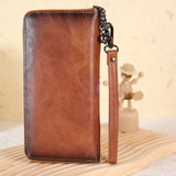 classic Long Wallet with Blue Cuban Crescent Butterflies