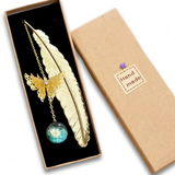 Metal Butterfly Feather Bookmark Gift