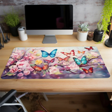 Multicolor Butterflies and Roses Mousepad for girls
