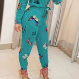 green New Butterfly Jumpsuit