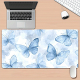 whimsical Painted Blue Morpho Desk Pad
