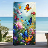 Paradise Flowers Butterfly Beach Towel for women