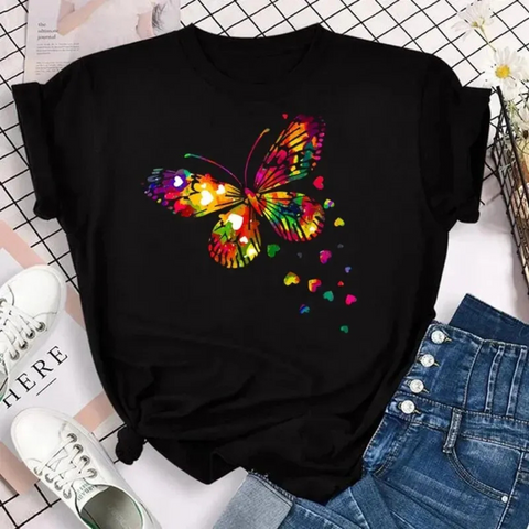 Plain Butterfly T Shirt