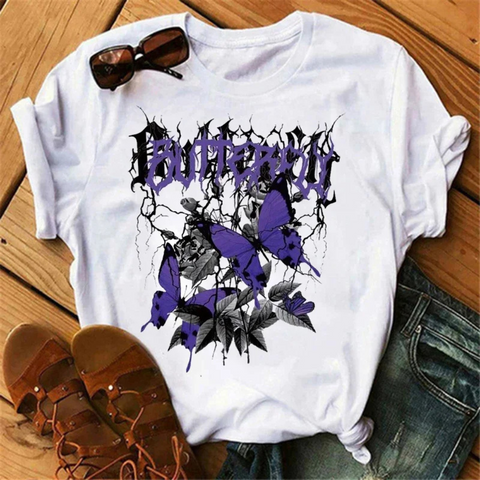 Purple Butterfly T Shirt