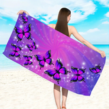 vibrant Purple Swallowtail Butterfly Towel
