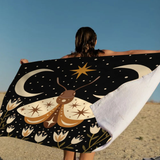 Red Rim Cartoon Butterfly Towel for women