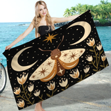 aesthetic Red Rim Cartoon Butterfly Towel