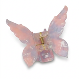 LIGHT PINK Retro Butterfly Acetate Hair Claw Clip