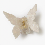 WHITE Retro Butterfly Acetate Hair Claw Clip