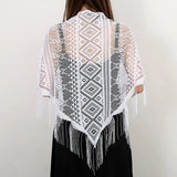 geometrical Women’s Printed Butterfly Lace Triangle Scarf