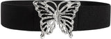 black Elegant Butterfly Waist Chain Belt for Women