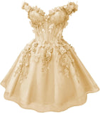 BEIGE homecoming butterfly dress