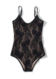 boho black Backless Lace Bodysuit with Spaghetti Straps by Butterfly Kingdom