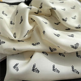 cute Luxury Women’s Black & White Butterfly Square Scarf