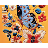 unique Yellow Floral Butterfly Travel Suitcase