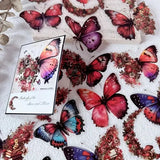 RED Vintage Butterfly Stickers 