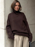 BROWN High Collar Sweater by Butterfly Kingdom