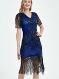 BLUE 1920s butterfly dress