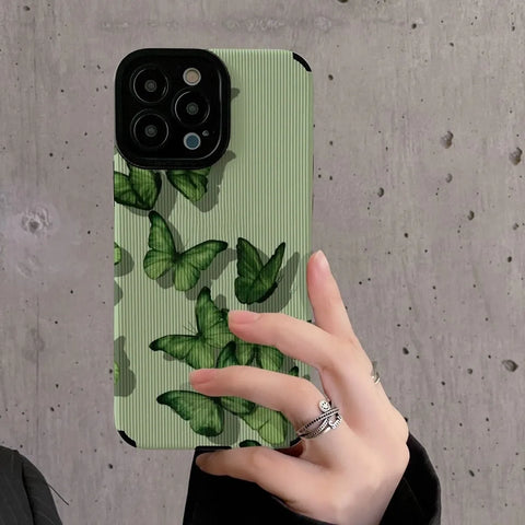 green butterfly phone case