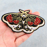 GRAY BIG Butterfly Embroidery Iron-On Patches