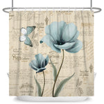 Dodger Blue Butterfly Shower Curtain