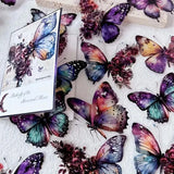 PURPLE Vintage Butterfly Stickers 