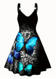 sleeveless butterfly dress