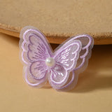 PURPLE Embroidered Butterfly Patches for DIY Crafts WITH BEAD