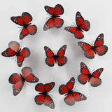 RED Monarch Butterfly 3D Wall Decor Stickers