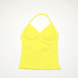 YELLOW Women’s Strappy Sports Tank Top by Butterfly Kingdom