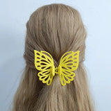 YELLOW Butterfly Wing Hair Claw Clip for Women