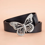 BLACK Women’s Fashion Butterfly Buckle Belt