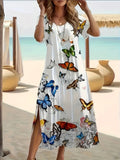 CUTE white butterfly summer dress