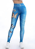 Women's Red Butterfly Yoga Leggings