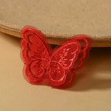 RED Embroidered Butterfly Patches for DIY Crafts 