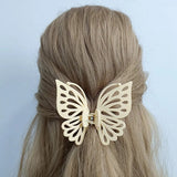 WHITE Butterfly Wing Hair Claw Clip for Women