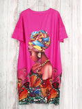FANTASY PINK plus size butterfly dress