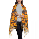 fashion Women’s Orange Monarch Butterfly Scarf